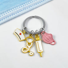 Load image into Gallery viewer, Pink Nurse's Essentials Keychain