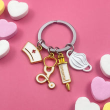 Load image into Gallery viewer, White Nurse's Essentials Keychain