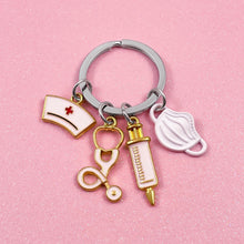 Load image into Gallery viewer, White Nurse's Essentials Keychain