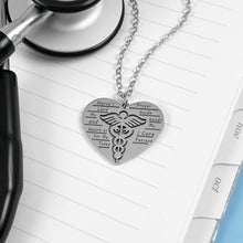 Load image into Gallery viewer, Nurse's Prayer Heart Necklace