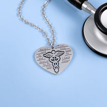 Load image into Gallery viewer, Nurse&#39;s Prayer Heart Necklace
