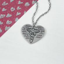 Load image into Gallery viewer, Nurse's Prayer Heart Necklace