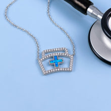 Load image into Gallery viewer, Opal Nurse Hat Necklace
