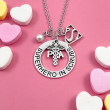 Load image into Gallery viewer, PA Superhero in Scrubs Necklace