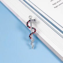Load image into Gallery viewer, Rod of Asclepius Brooch
