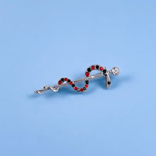 Load image into Gallery viewer, Rod of Asclepius Brooch