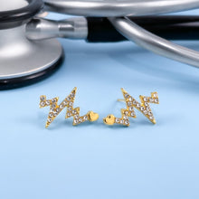 Load image into Gallery viewer, Sparkling Heartbeat Stud Earrings