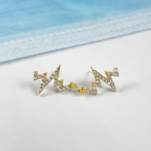 Load image into Gallery viewer, Sparkling Heartbeat Stud Earrings