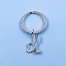 Load image into Gallery viewer, Stethoscope Heart Keychain