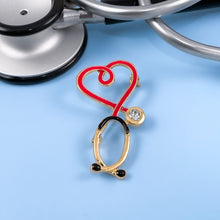 Load image into Gallery viewer, Stethoscope Heart Pin