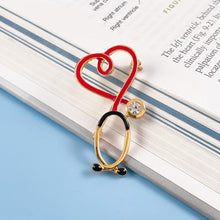 Load image into Gallery viewer, Stethoscope Heart Pin