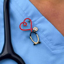 Load image into Gallery viewer, Stethoscope Heart Pin