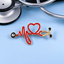 Load image into Gallery viewer, Stethoscope Heartbeat Pin