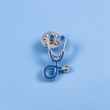 Load image into Gallery viewer, Blue Stethoscope Pin