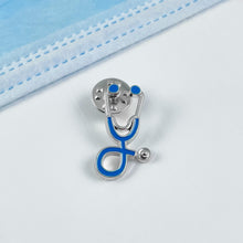 Load image into Gallery viewer, Blue Stethoscope Pin
