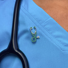 Load image into Gallery viewer, Green Stethoscope Pin