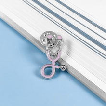 Load image into Gallery viewer, Lilac Stethoscope Pin