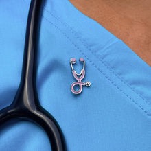 Load image into Gallery viewer, Lilac Stethoscope Pin