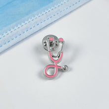 Load image into Gallery viewer, Pink Stethoscope Pin