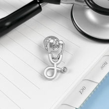 Load image into Gallery viewer, White Stethoscope Pin