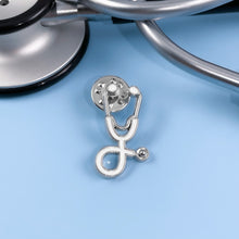 Load image into Gallery viewer, White Stethoscope Pin
