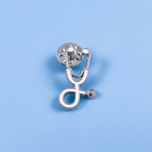 Load image into Gallery viewer, White Stethoscope Pin