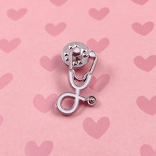 Load image into Gallery viewer, White Stethoscope Pin