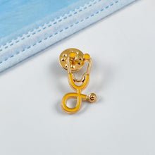 Load image into Gallery viewer, Yellow/Gold Stethoscope Pin