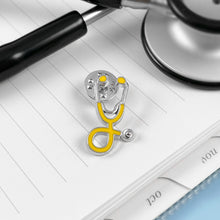 Load image into Gallery viewer, Yellow Stethoscope Pin