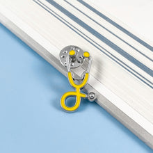 Load image into Gallery viewer, Yellow Stethoscope Pin