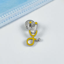 Load image into Gallery viewer, Yellow Stethoscope Pin