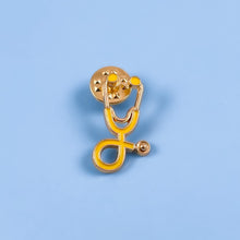 Load image into Gallery viewer, Yellow/Gold Stethoscope Pin