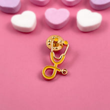 Load image into Gallery viewer, Yellow/Gold Stethoscope Pin