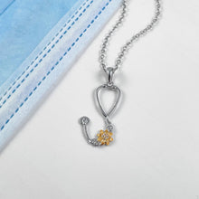 Load image into Gallery viewer, Stethoscope Sunflower Necklace