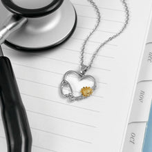 Load image into Gallery viewer, Sunflower Heart Necklace