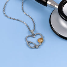 Load image into Gallery viewer, Sunflower Heart Necklace