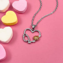 Load image into Gallery viewer, Sunflower Heart Necklace