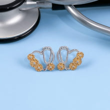 Load image into Gallery viewer, Sunflower Heart Stud Earrings