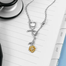 Load image into Gallery viewer, Sunflower Lariat Necklace