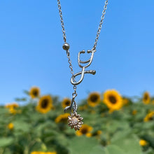 Load image into Gallery viewer, Sunflower Lariat Necklace