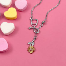 Load image into Gallery viewer, Sunflower Lariat Necklace