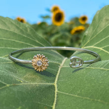 Load image into Gallery viewer, Sunflower Stethoscope Cuff Bracelet