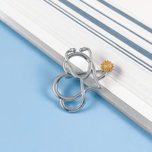 Load image into Gallery viewer, Sunflower Stethoscope Heart Pin
