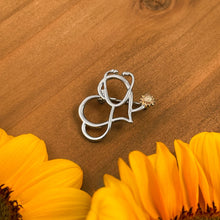 Load image into Gallery viewer, Sunflower Stethoscope Heart Pin