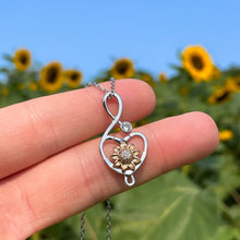 Load image into Gallery viewer, Sunflowers Forever Infinity Necklace