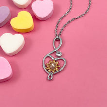 Load image into Gallery viewer, Sunflowers Forever Infinity Necklace