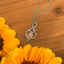 Load image into Gallery viewer, Sunflowers Forever Infinity Necklace