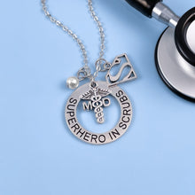 Load image into Gallery viewer, MD Superhero in Scrubs Necklace
