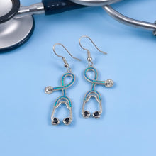 Load image into Gallery viewer, Opal Stethoscope Hook Earrings
