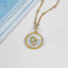 Load image into Gallery viewer, Opal Stethoscope Circle Necklace
